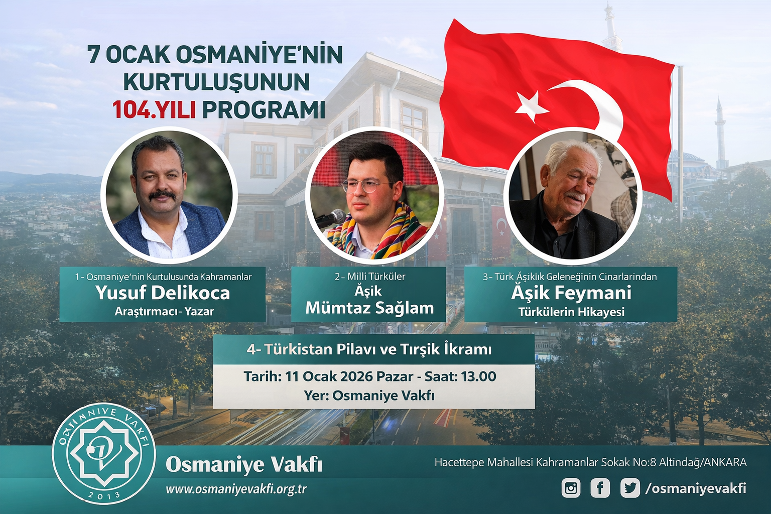 OSMANİYE'NİN KURTULUŞU'NUN 104.YILI PROGRAMI
